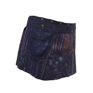 Gheri cotton with mushrooms print free size wrap skirt (40L120W)