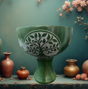 Soapstone Tree of Life Charcoal Incense Bowl