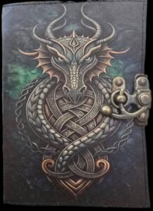 Leather Journal with a Dragon A5 size