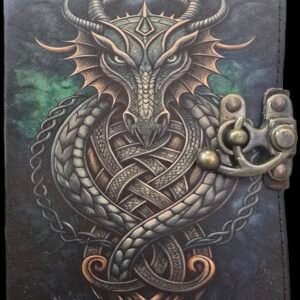 Leather Journal with a Dragon A5 size