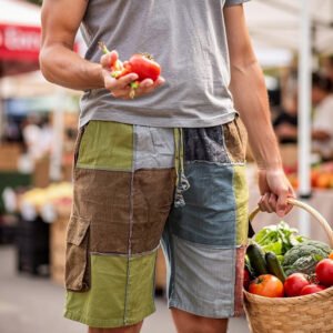 Mens Patchwork Shorts